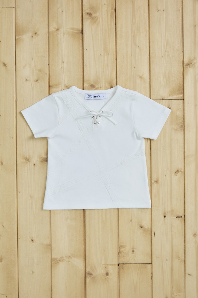 Homeward Lace Bow Tie Top - LW22196 - image