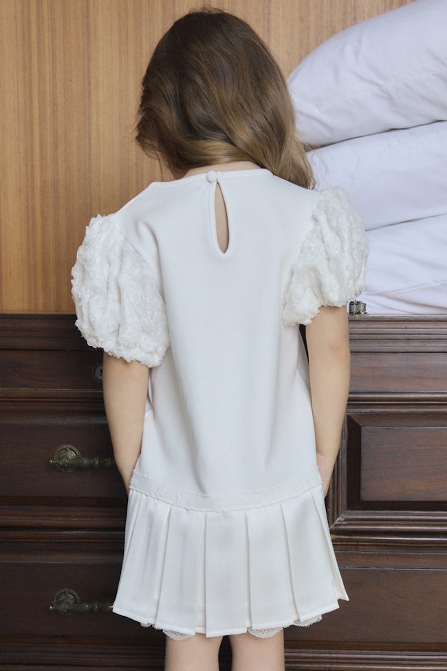 Homeward Puffer Lace Mini Dress - LW22184 - image
