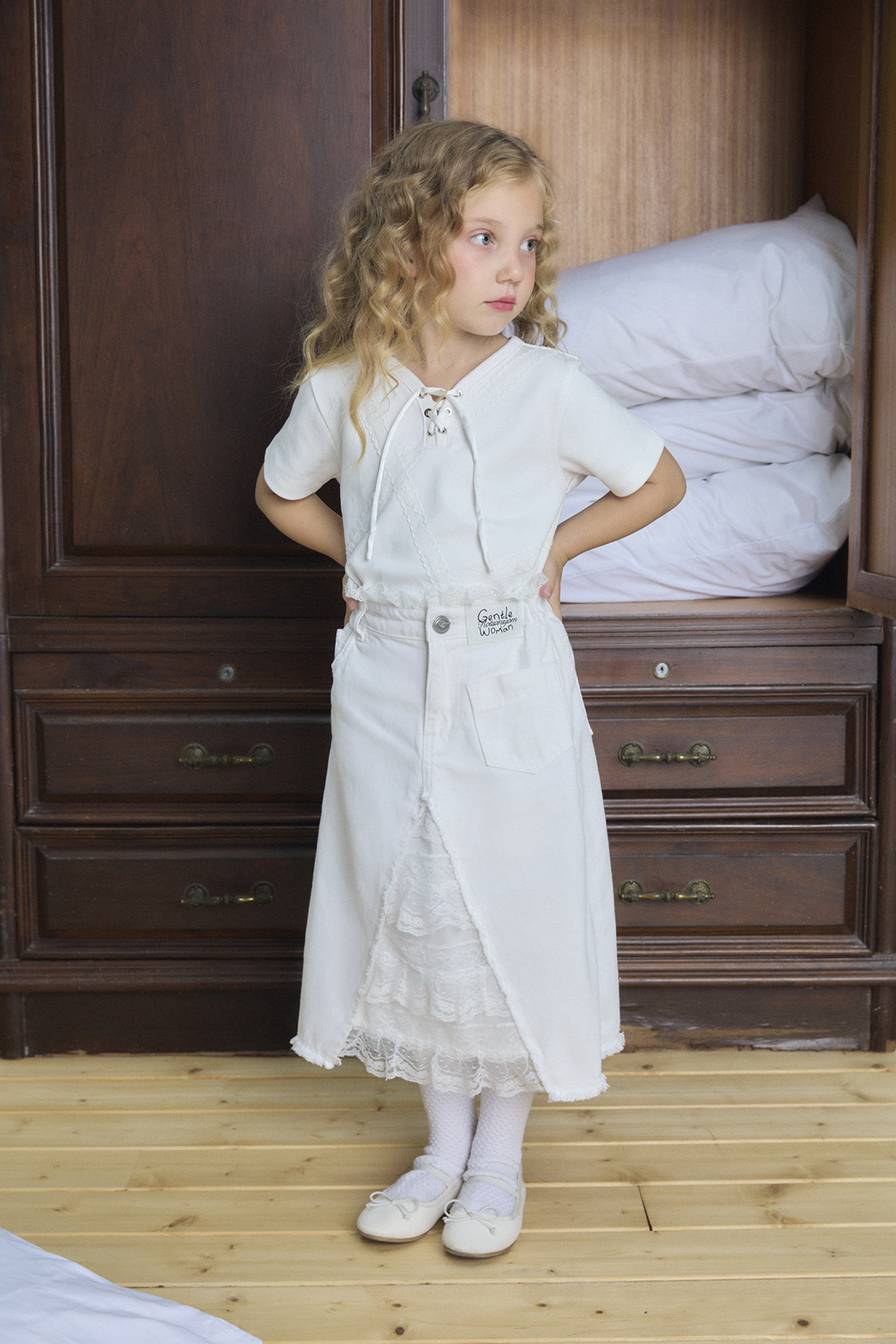 Maison Blanche Denim Maxi Skirt - LW22197 | GENTLE LITTLEWOMAN