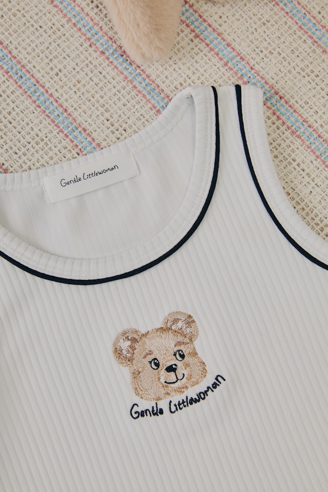 Glowdy Sleeveless Tank Top : White - LW22395 - image