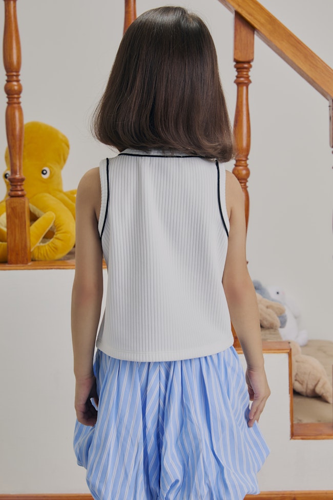 Glowdy Sleeveless Tank Top : White - LW22395 - image