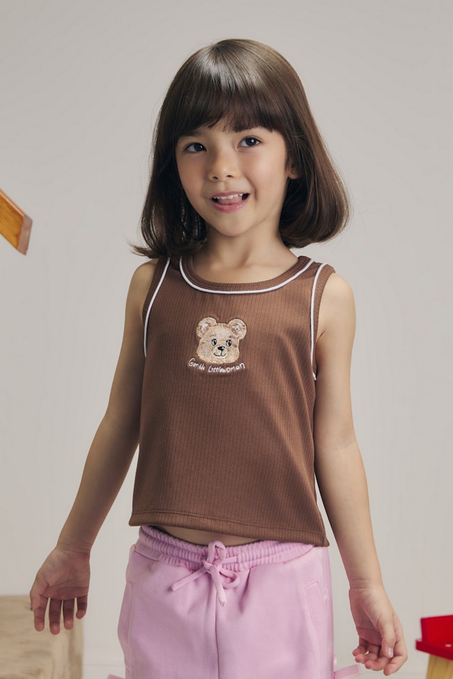 Glowdy Sleeveless Tank Top : Brown - LW22397 - image