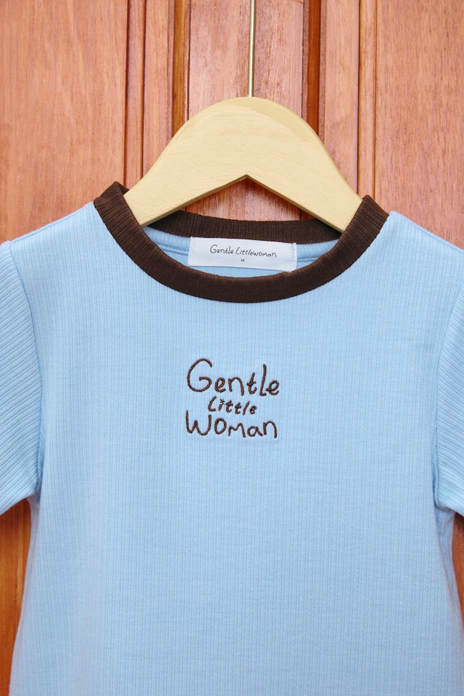 Pale Blue Baby Tee - LW22337 - image