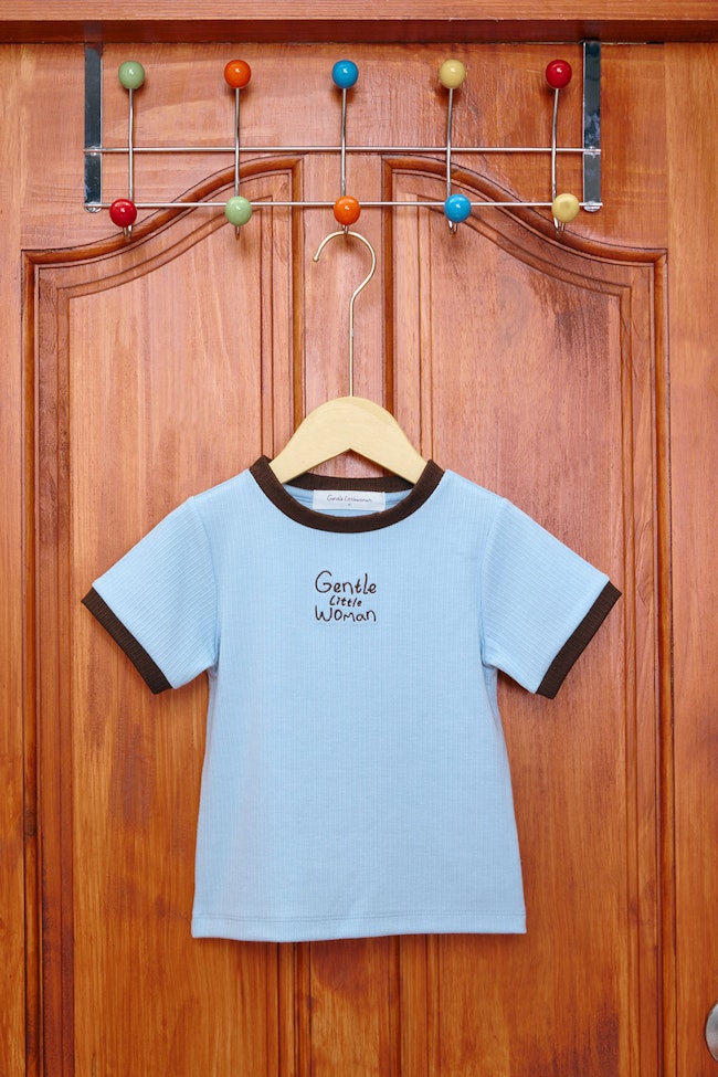 Pale Blue Baby Tee - LW22337 - image
