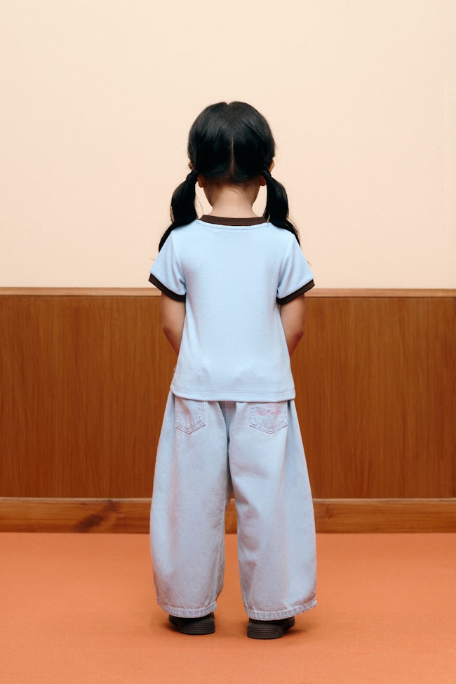 Pale Blue Baby Tee - LW22337 - image