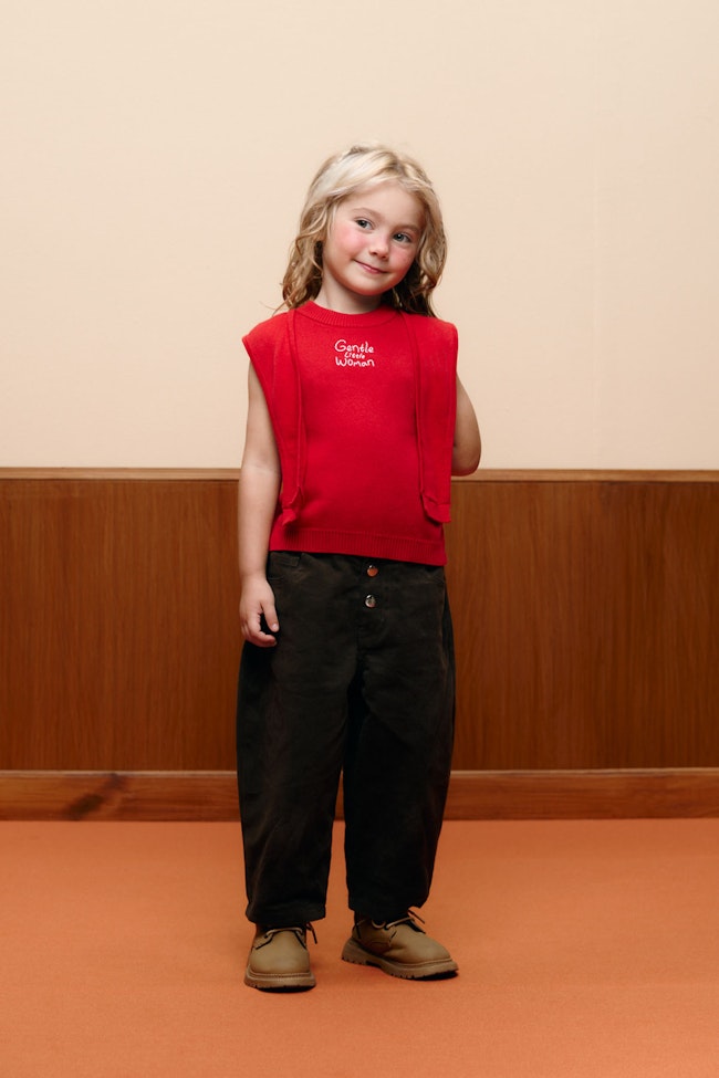 Cherry Prepette Club Knit Top - LW22313.1 - image