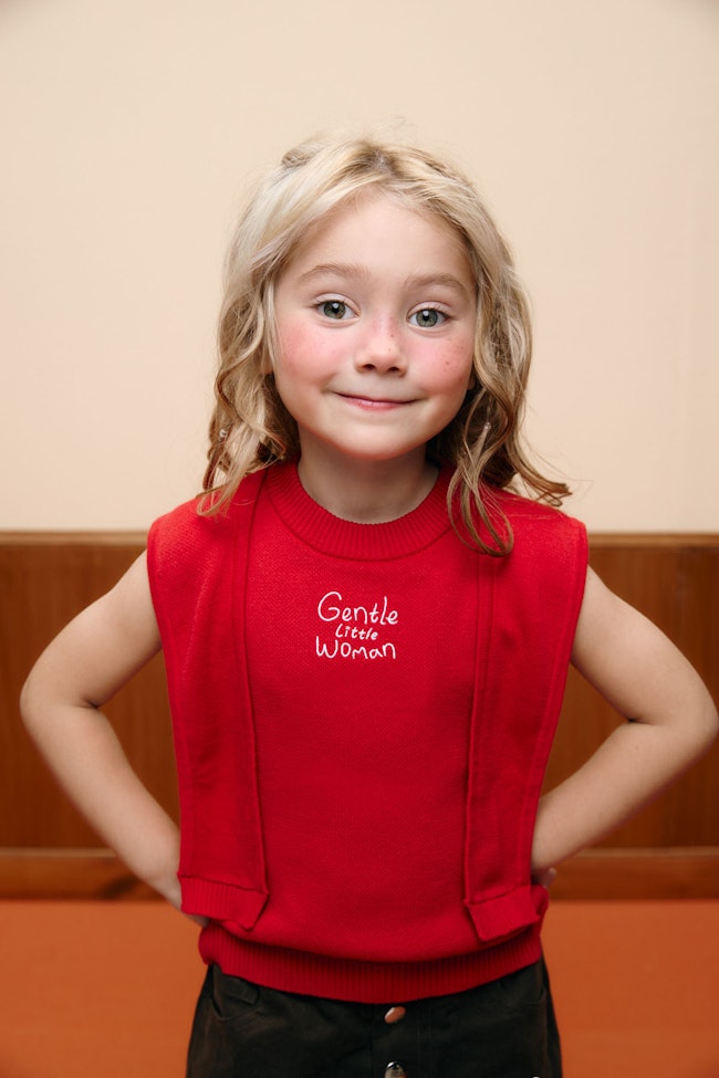 Cherry Prepette Club Knit Top - LW22313.1 - image