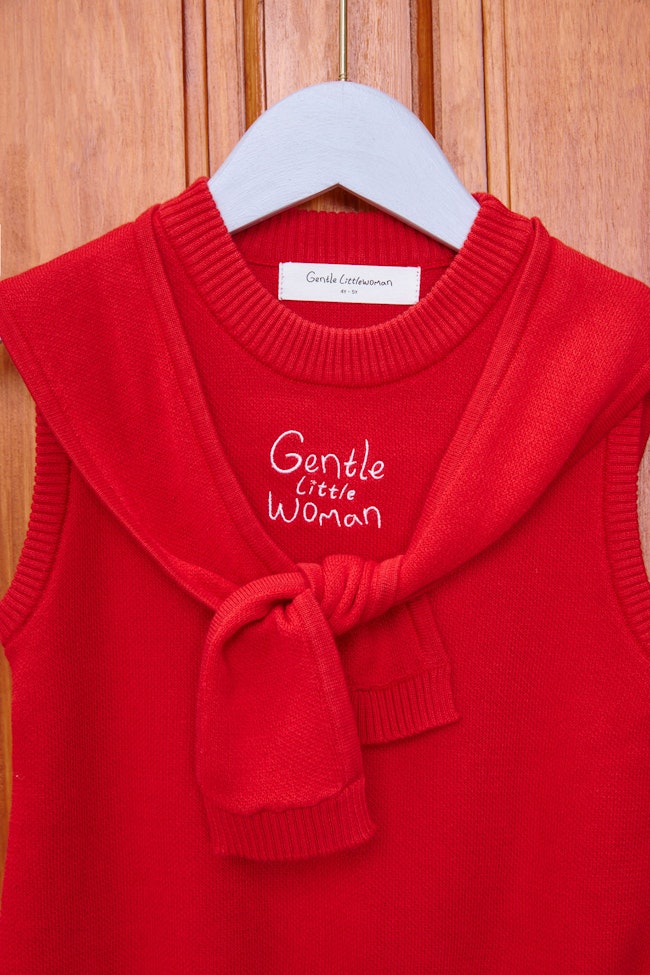 Cherry Prepette Club Knit Top - LW22313.1 - image