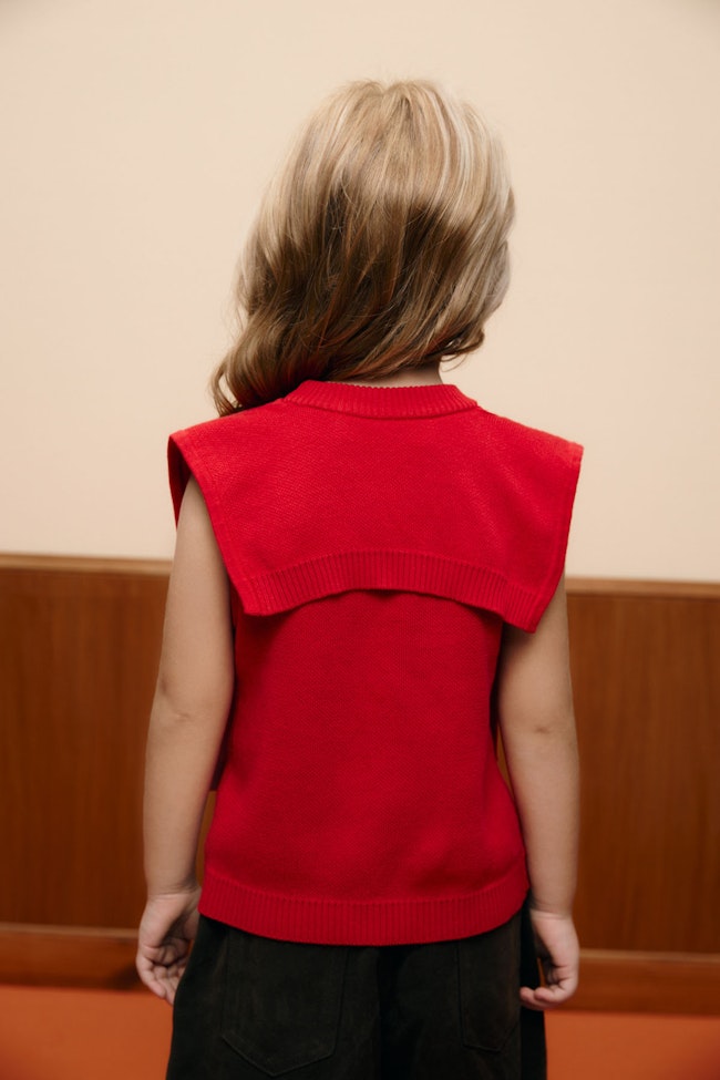 Cherry Prepette Club Knit Top - LW22313.1 - image