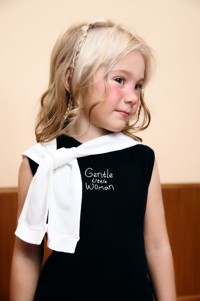 Black Prepette Club Knit Top - LW22313.2 - image