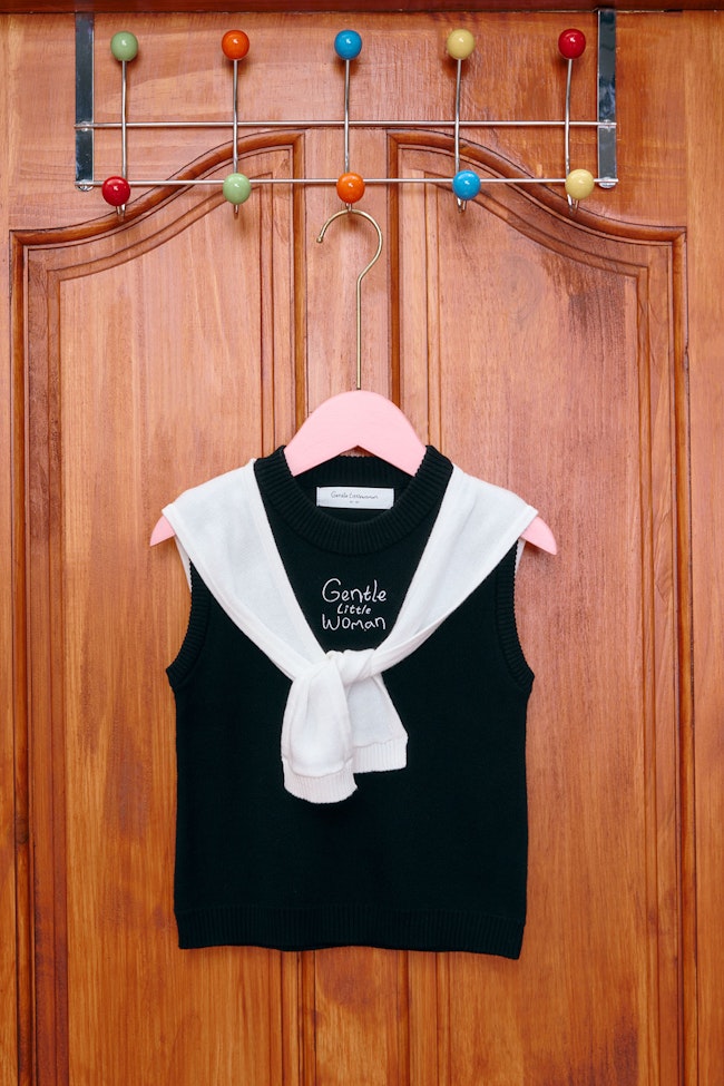 Black Prepette Club Knit Top - LW22313.2 - image