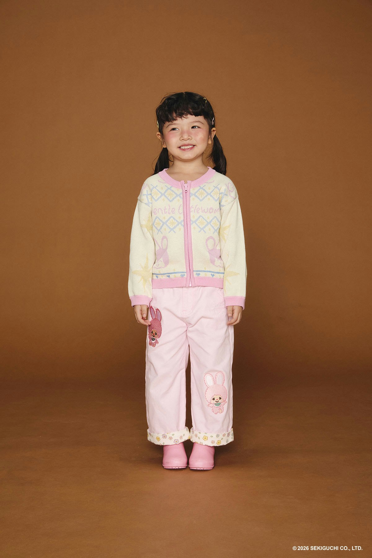 Chimutan Blushy Pink Denim Trousers - LW22405 - image