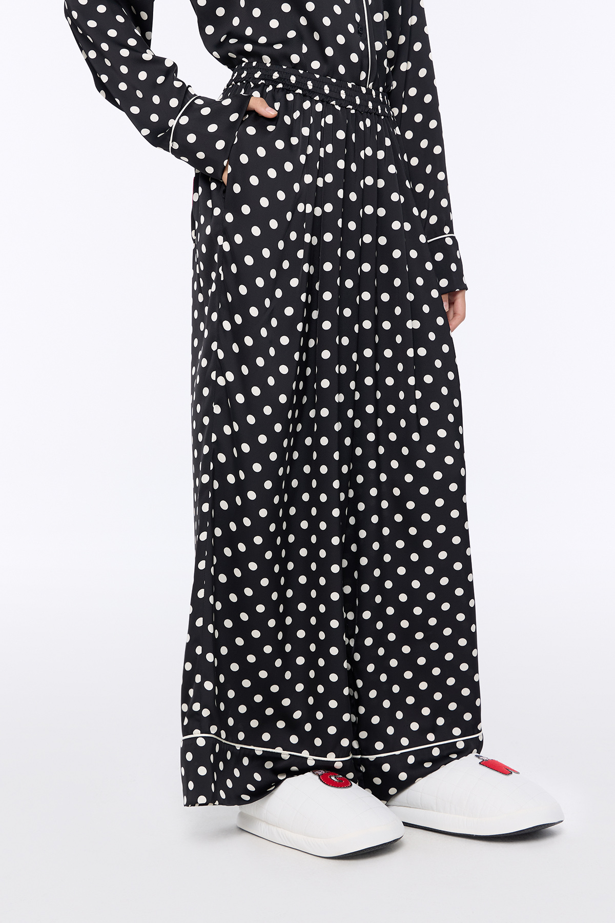 Midnight Polka Satin TROUSERS - GW26215