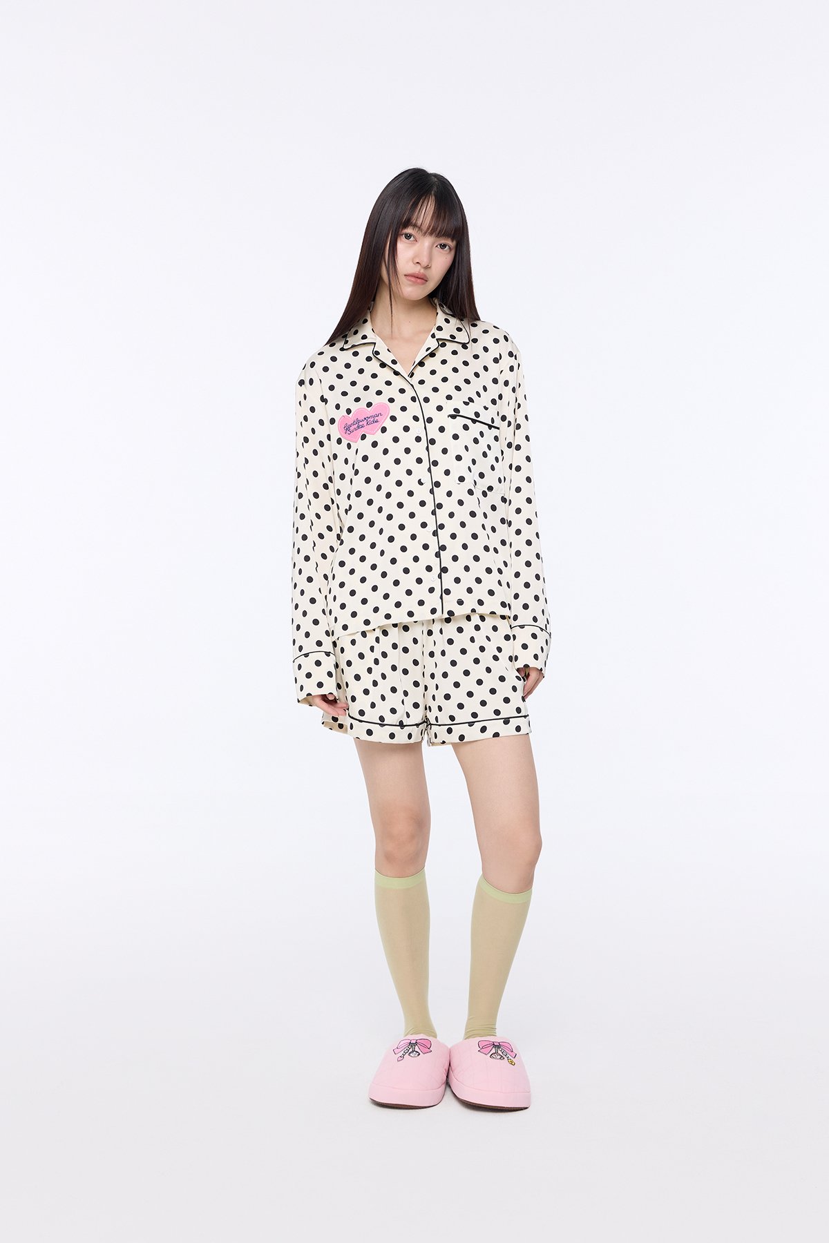 Vanilla Dot Satin Shirt - GW26212