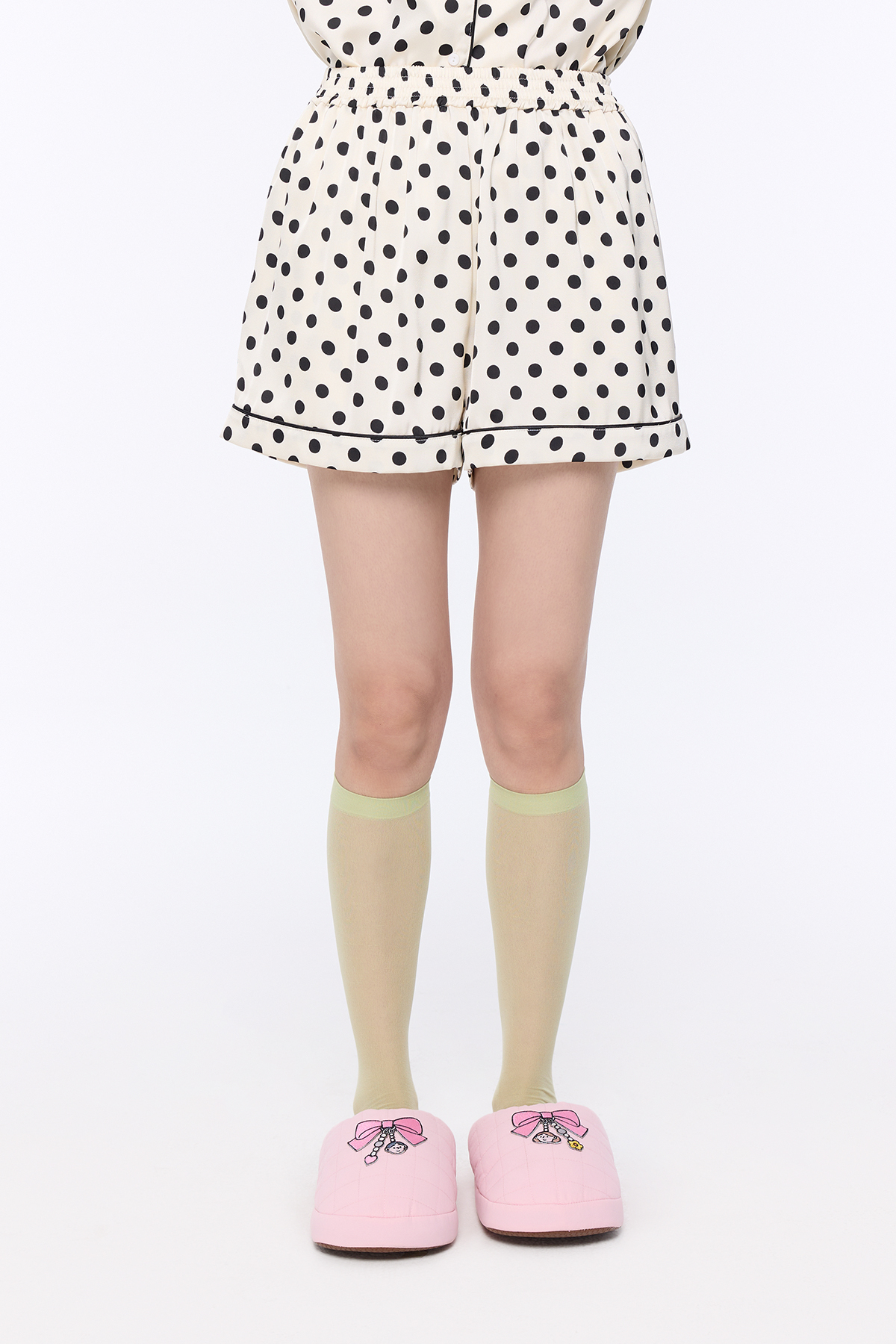 Vanilla Dot Satin Shorts - GW26214