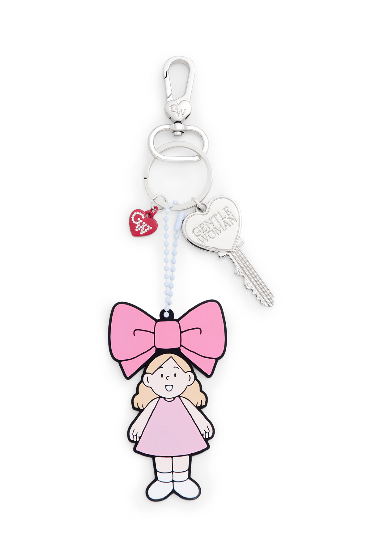 Blush Ribbon Girl Keychain - GW26089