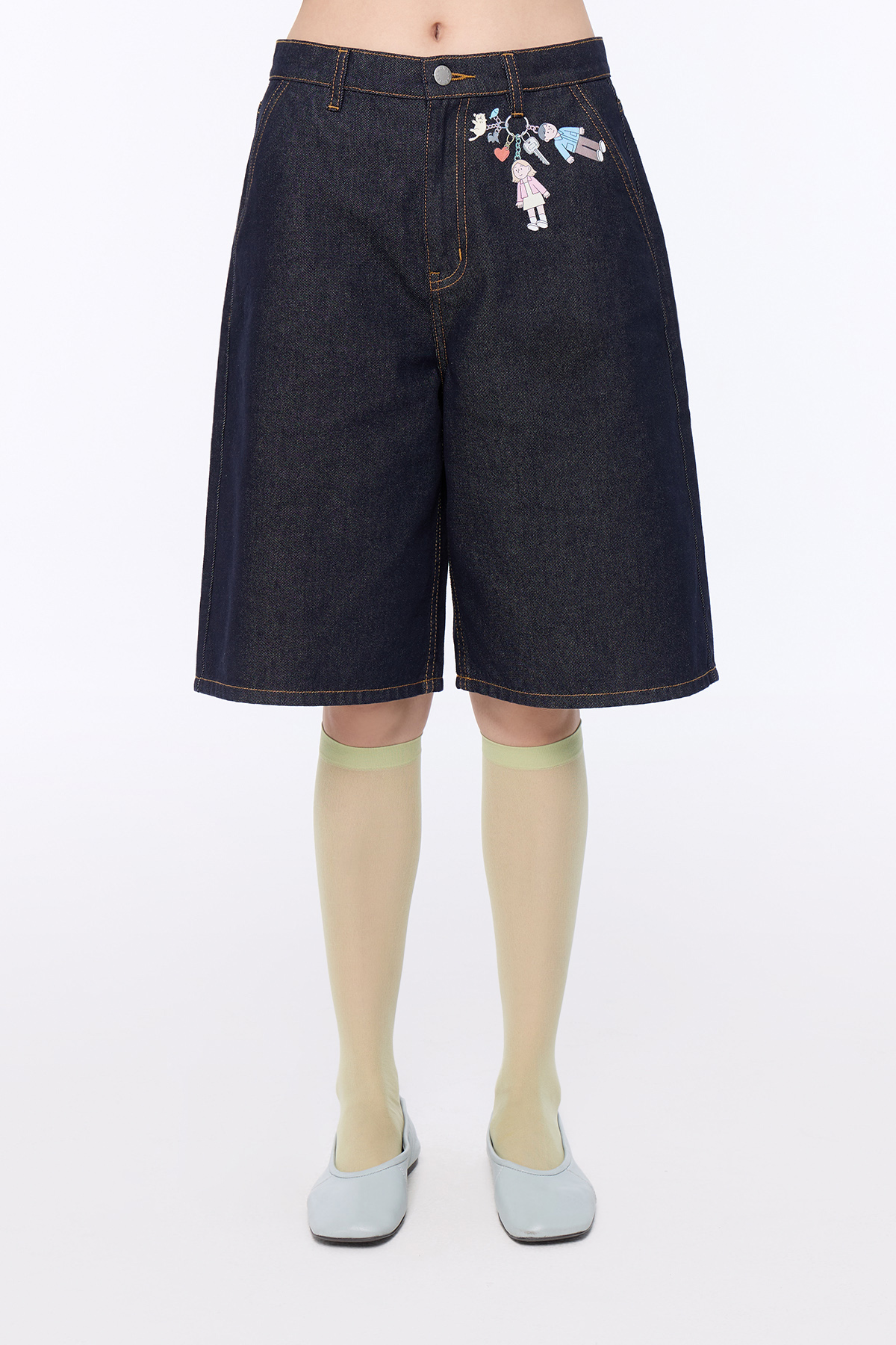 SUNDAE KIDS Keychain Denim SHORTS - GW25866