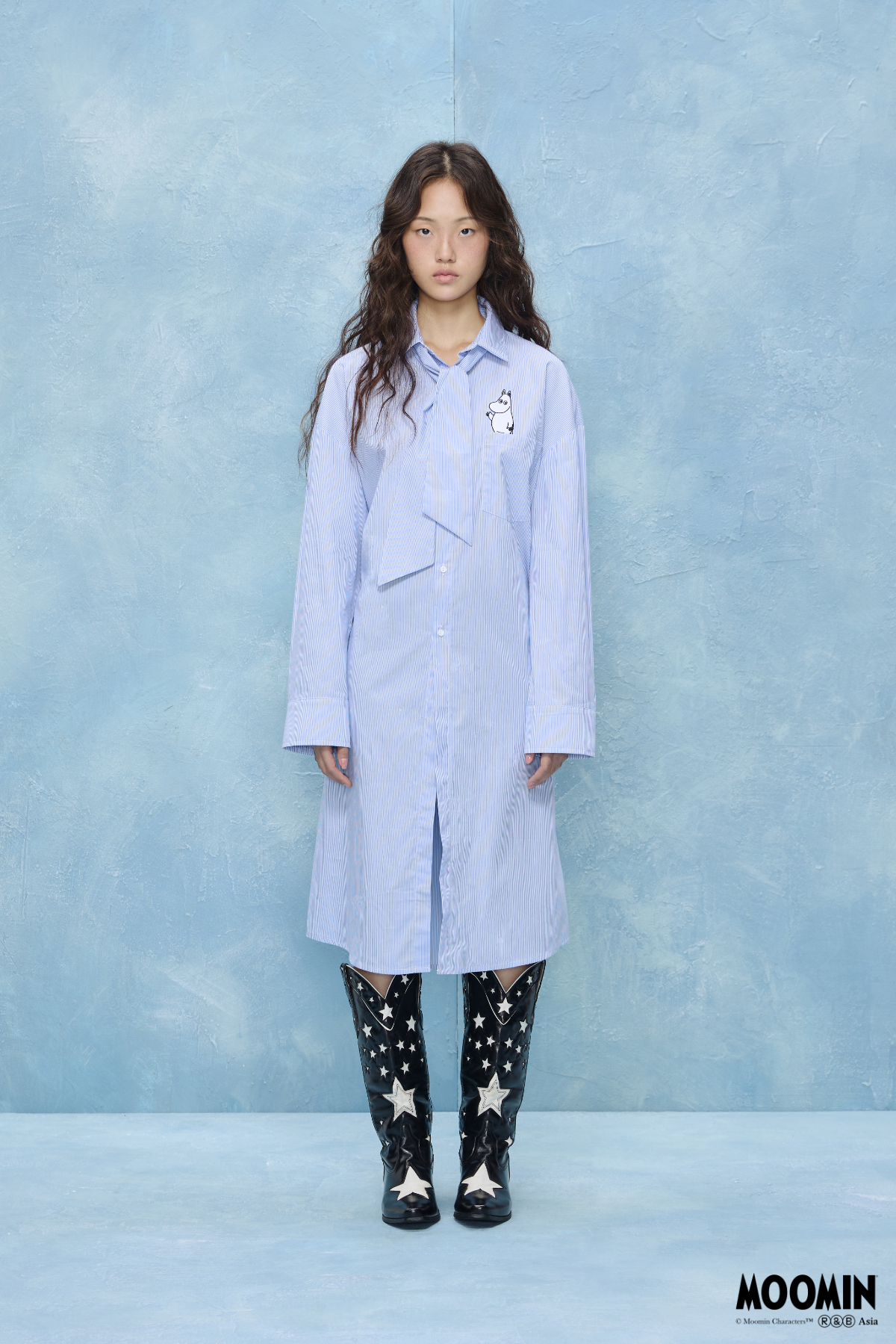 Moomintroll Striped Shirt Dress - GW26444