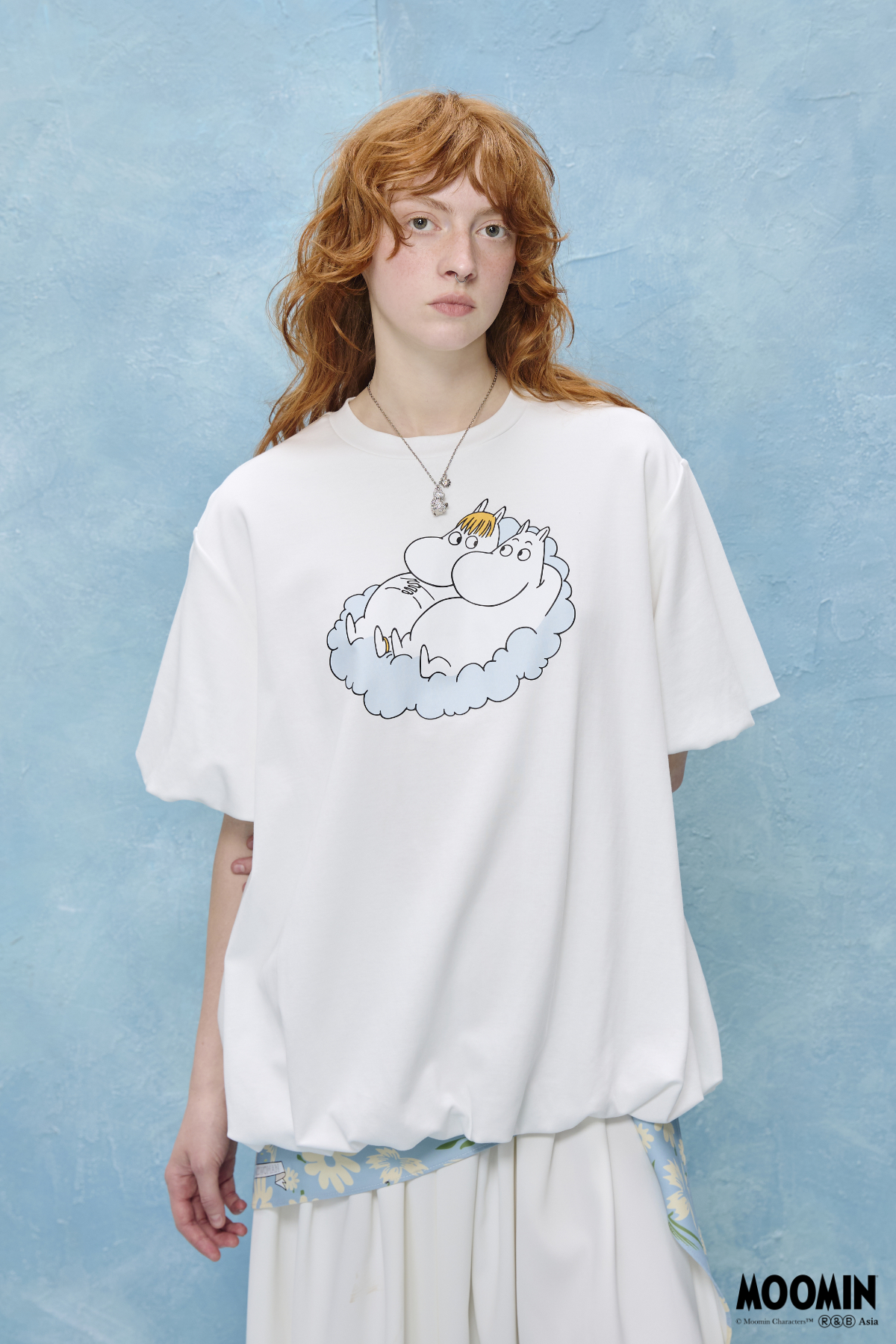 Moomin On The Cloud Balloon Tee - GW26420