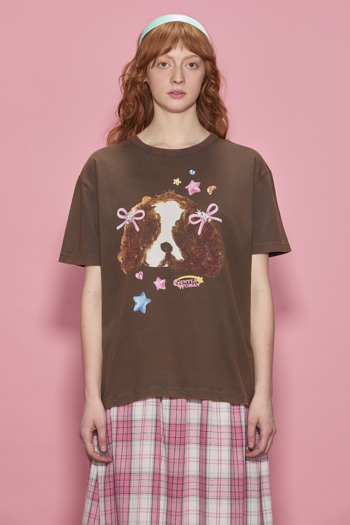 Puppy Love washed t-shirt : Brown - GW26708
