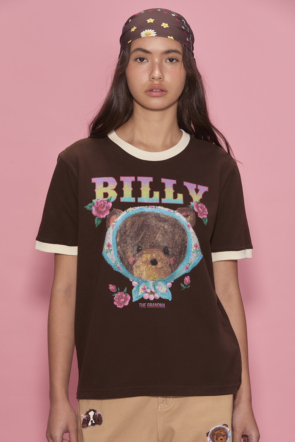 Billy the Grandma T-shirt : Brown - GW27080