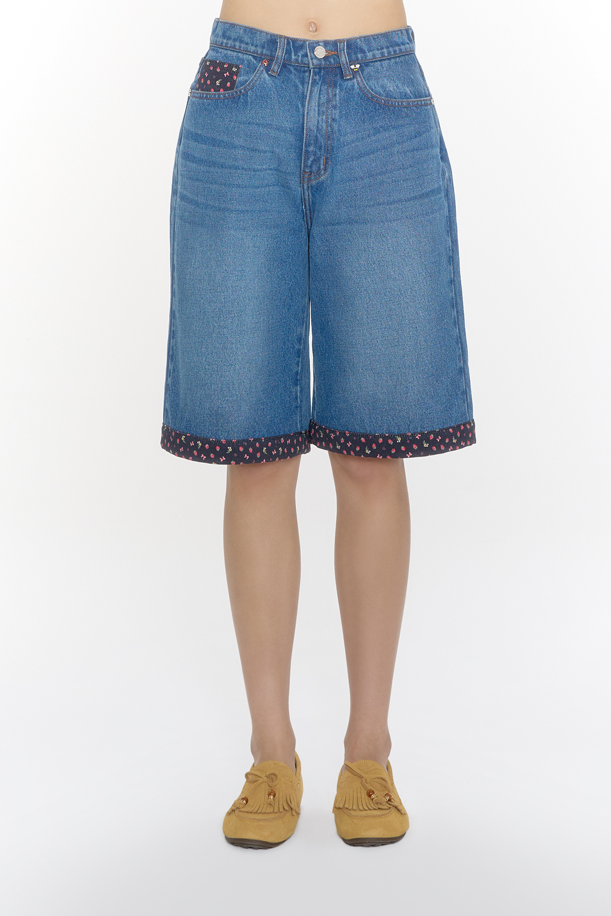 Berry Blossom Denim Shorts - GW26817