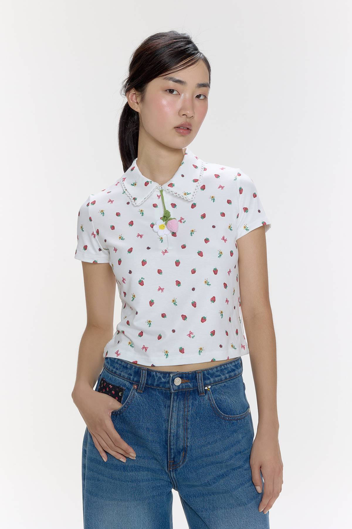 Strawberry Fields Polo Top - GW26827