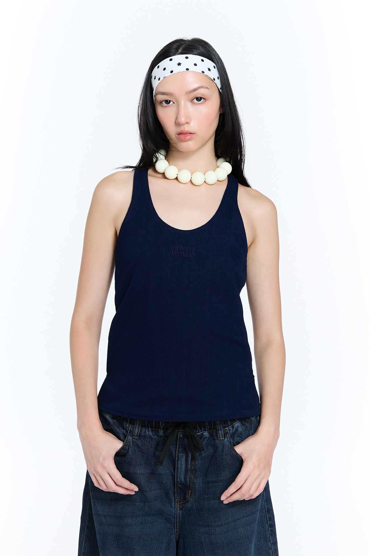 REVERSE DENIM TANK TOP - GW26492