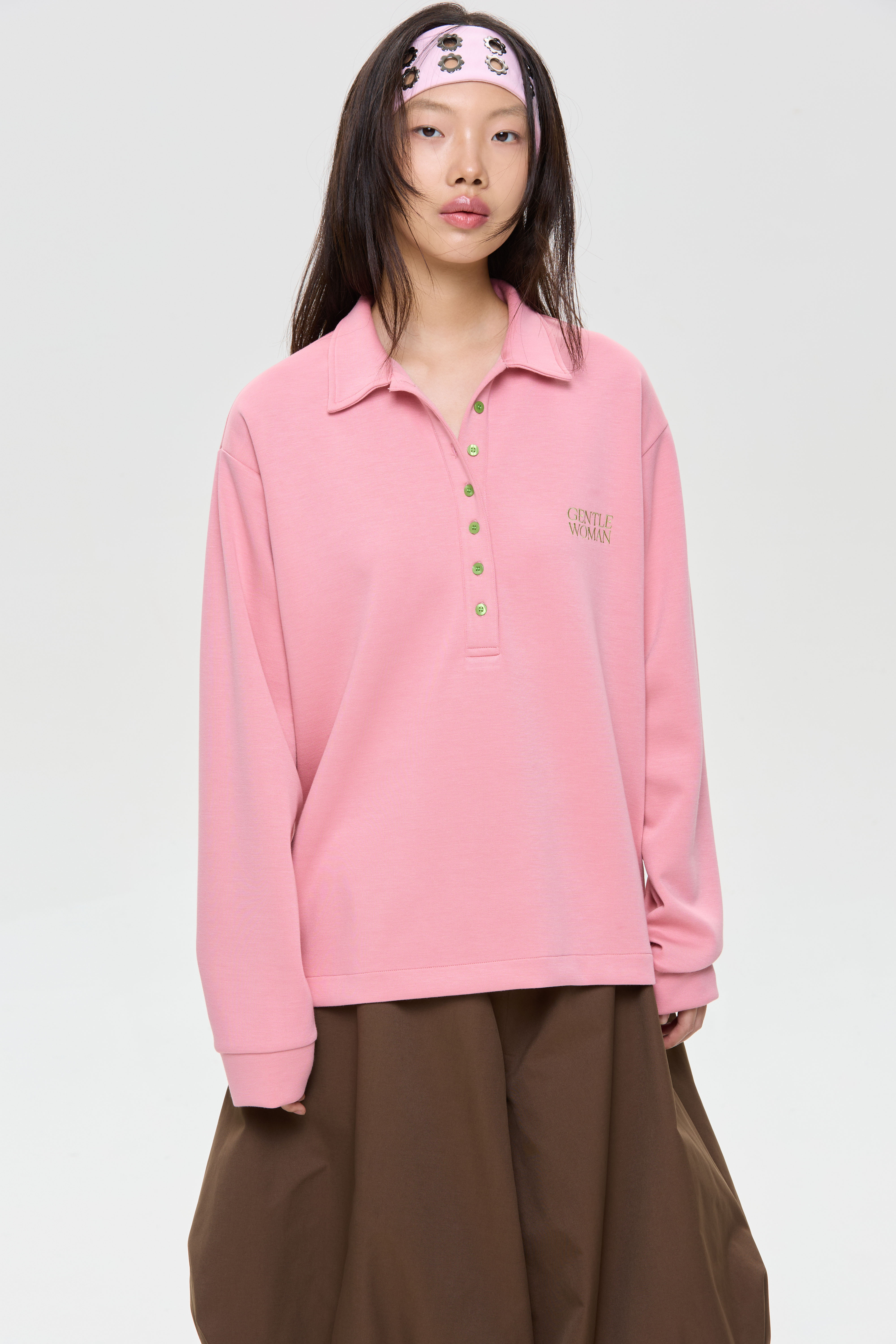 Serenity Polo Top : Pink - GW27287
