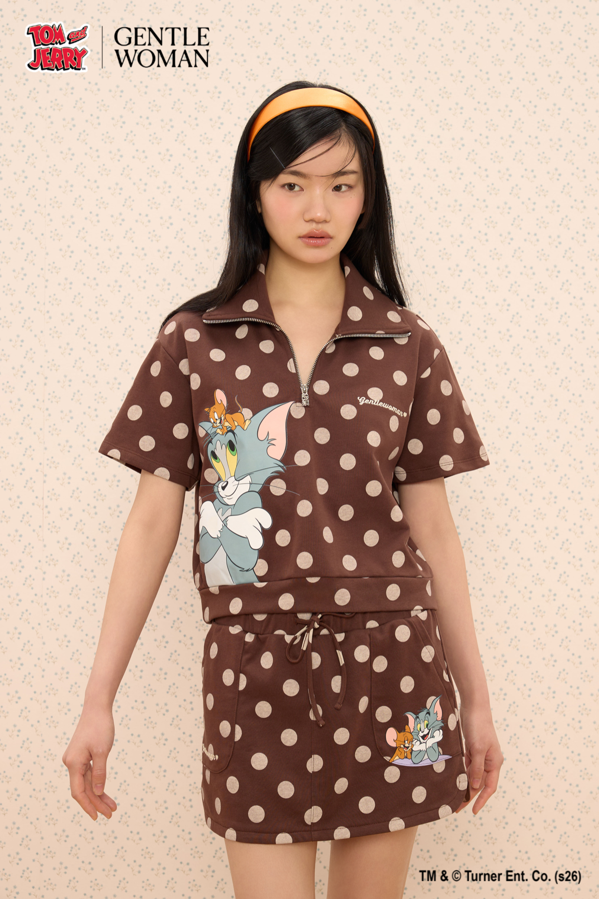 Tom and Jerry Polka Dot Zip-Up Top - GW26744