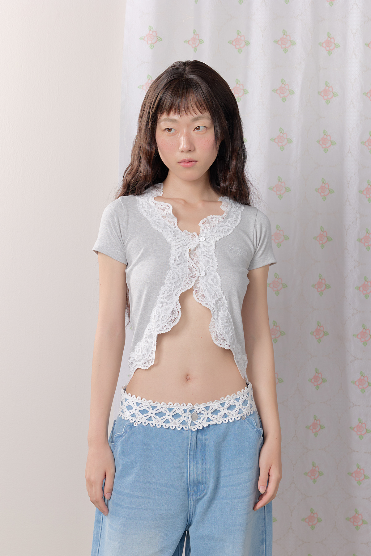 Petaline Lace Baby Tee - GW27432