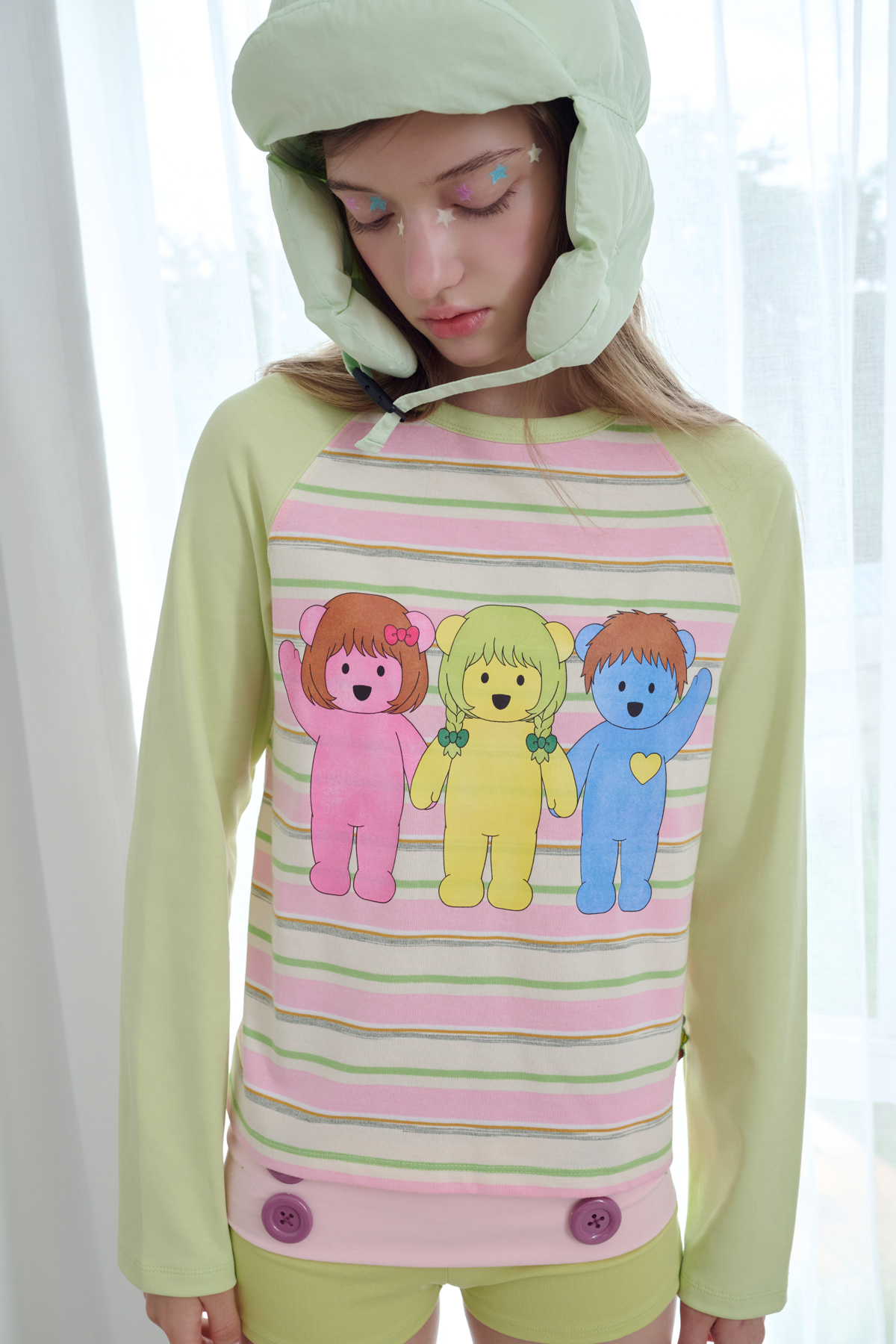 GiGi & friends Stripe Raglan Tee - GW28520