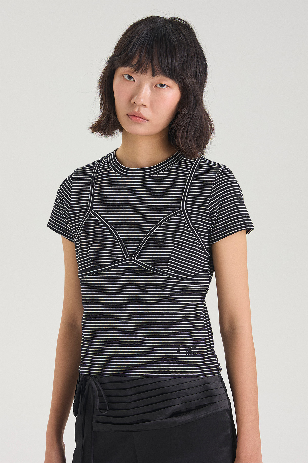Bikini Layered Short Sleeve Top - GW27688