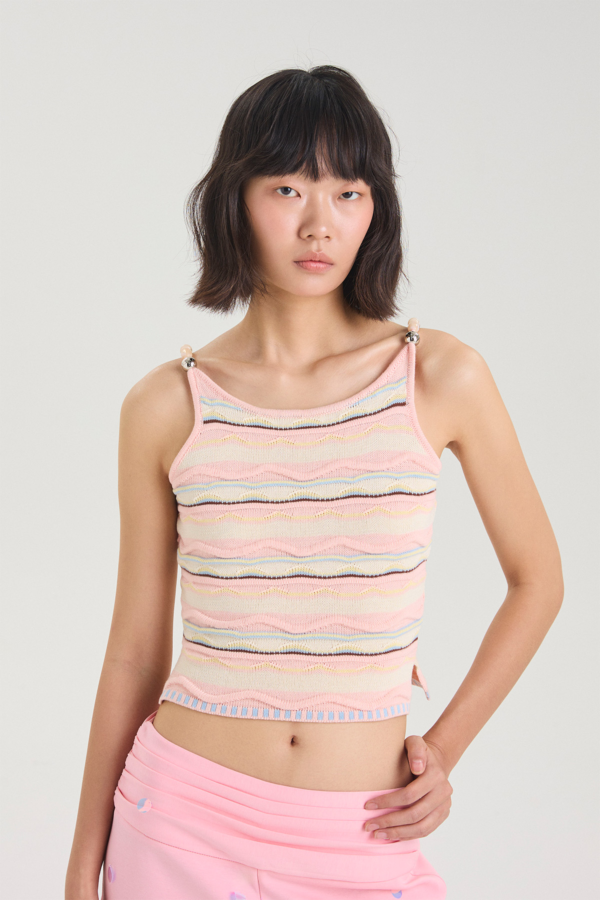 Bloom in Concrete Knit Top - GW27680