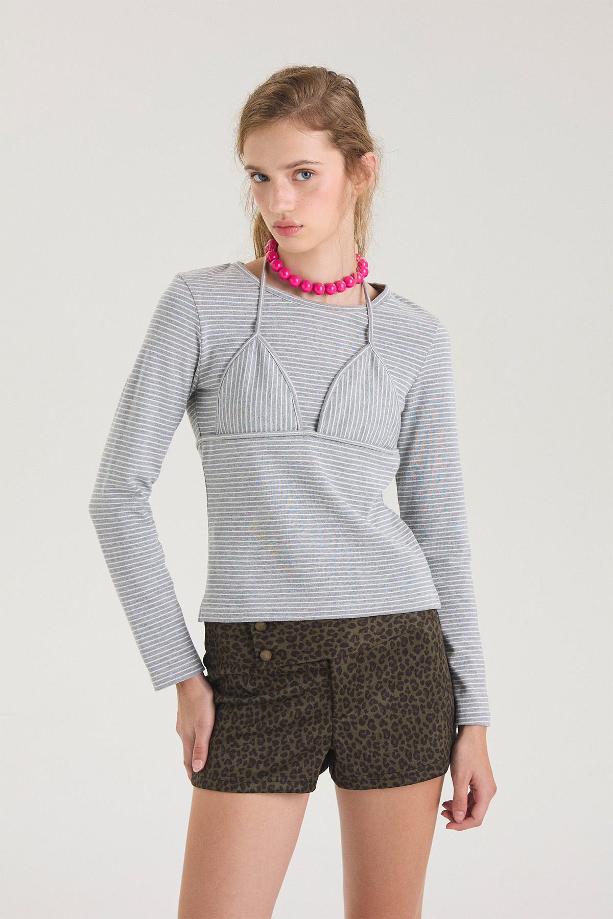 Bikini Layered Long Sleeve Top - GW27692