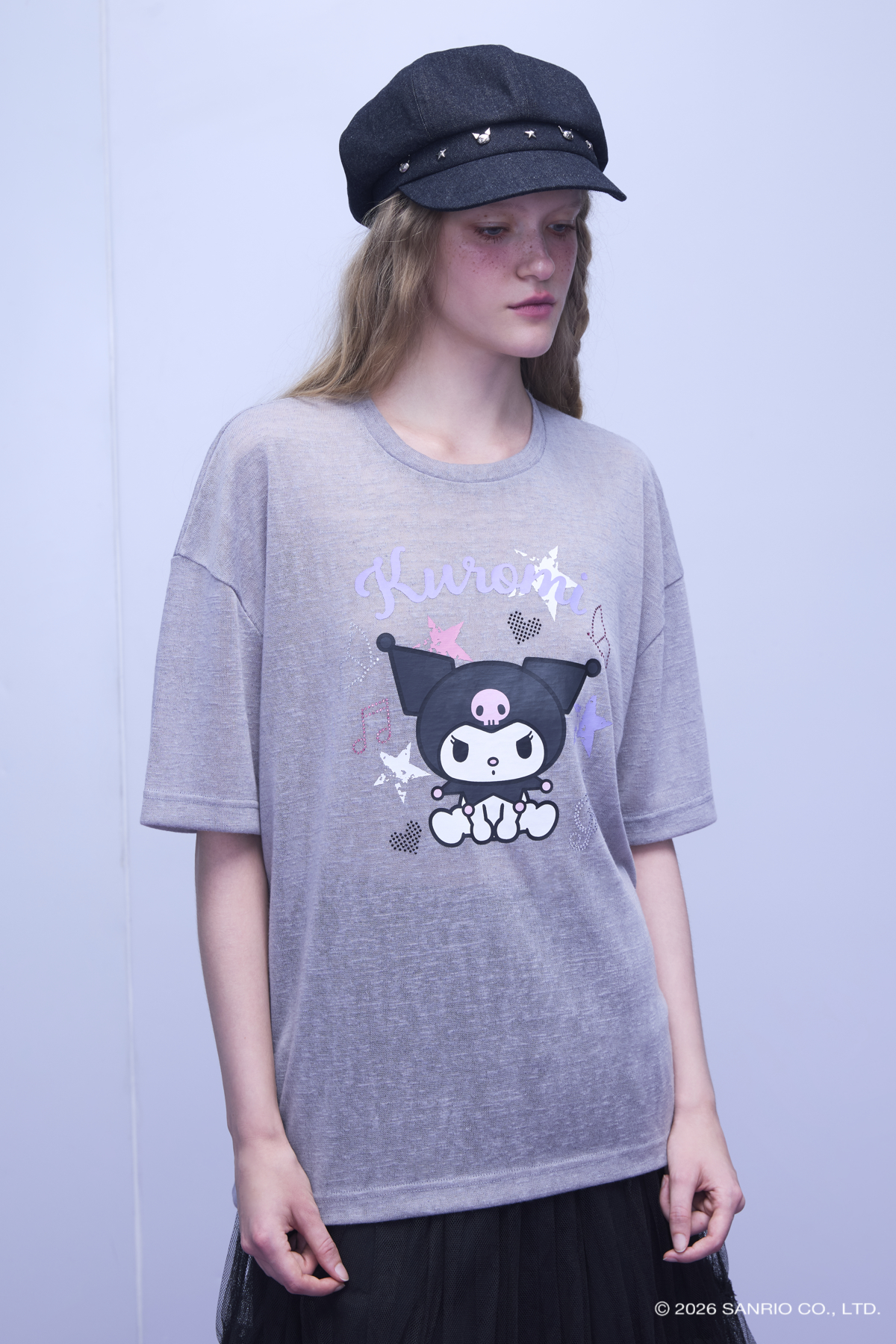 KUROMI ROCKSTAR OVERSIZED T-SHIRT - GW27338
