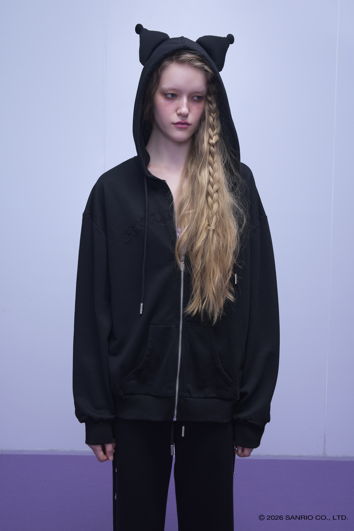 KUROMI RASCAL ZIP UP HOODIE - GW27349