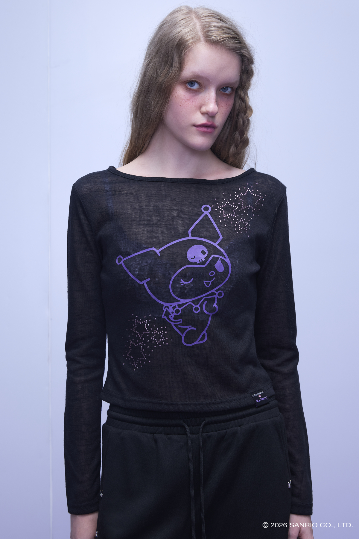 KUROMI PLAY MODE LONG SLEEVE TOP - GW27346