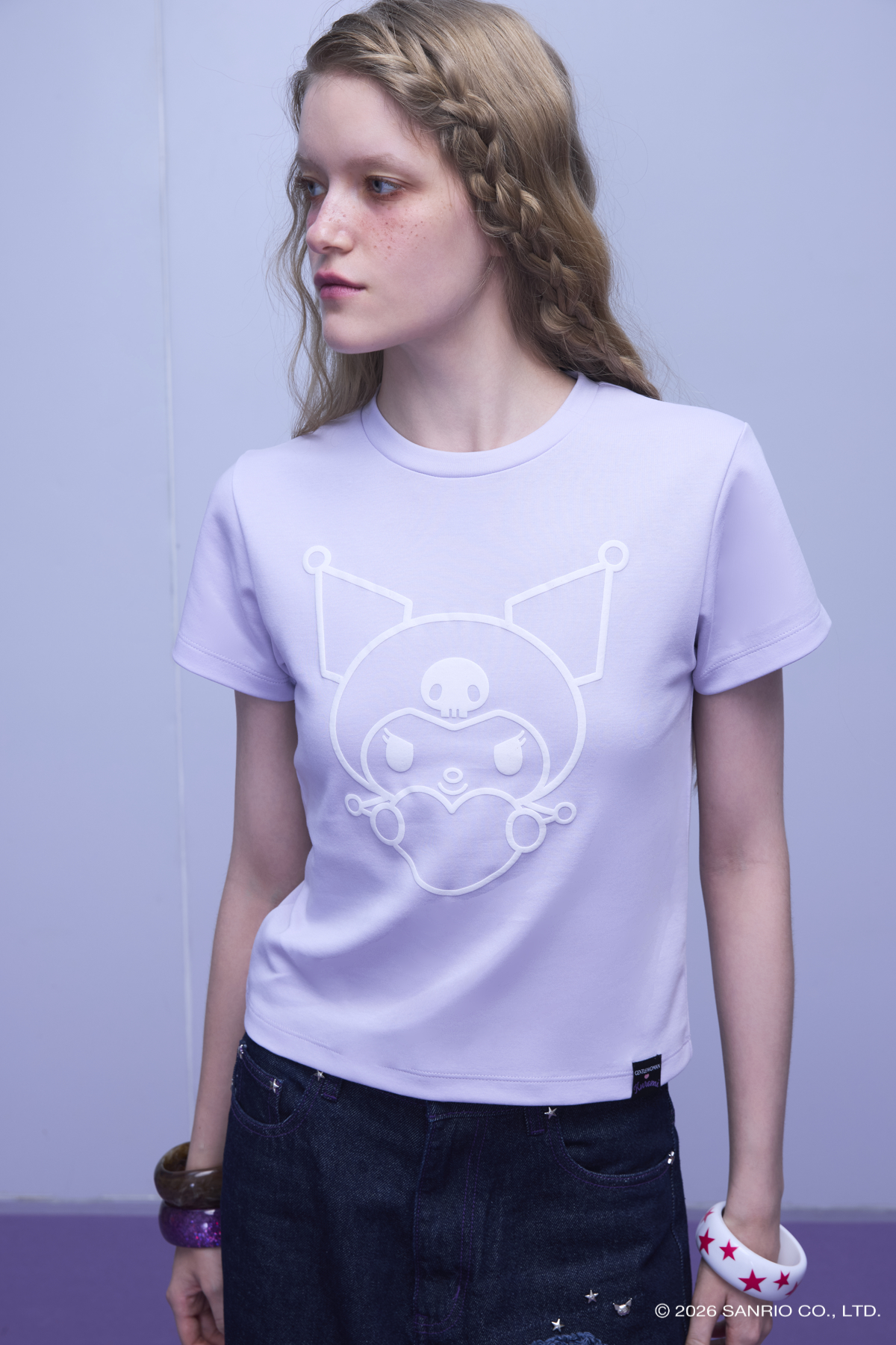 KUROMI HEART RIOT BABY TEE TOP - GW27471