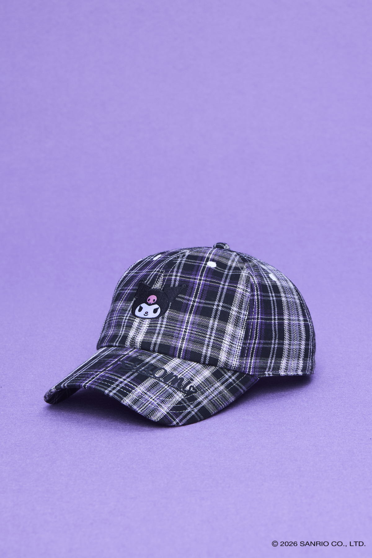 KUROMI DEVILISH PLAID CAP - GW27354