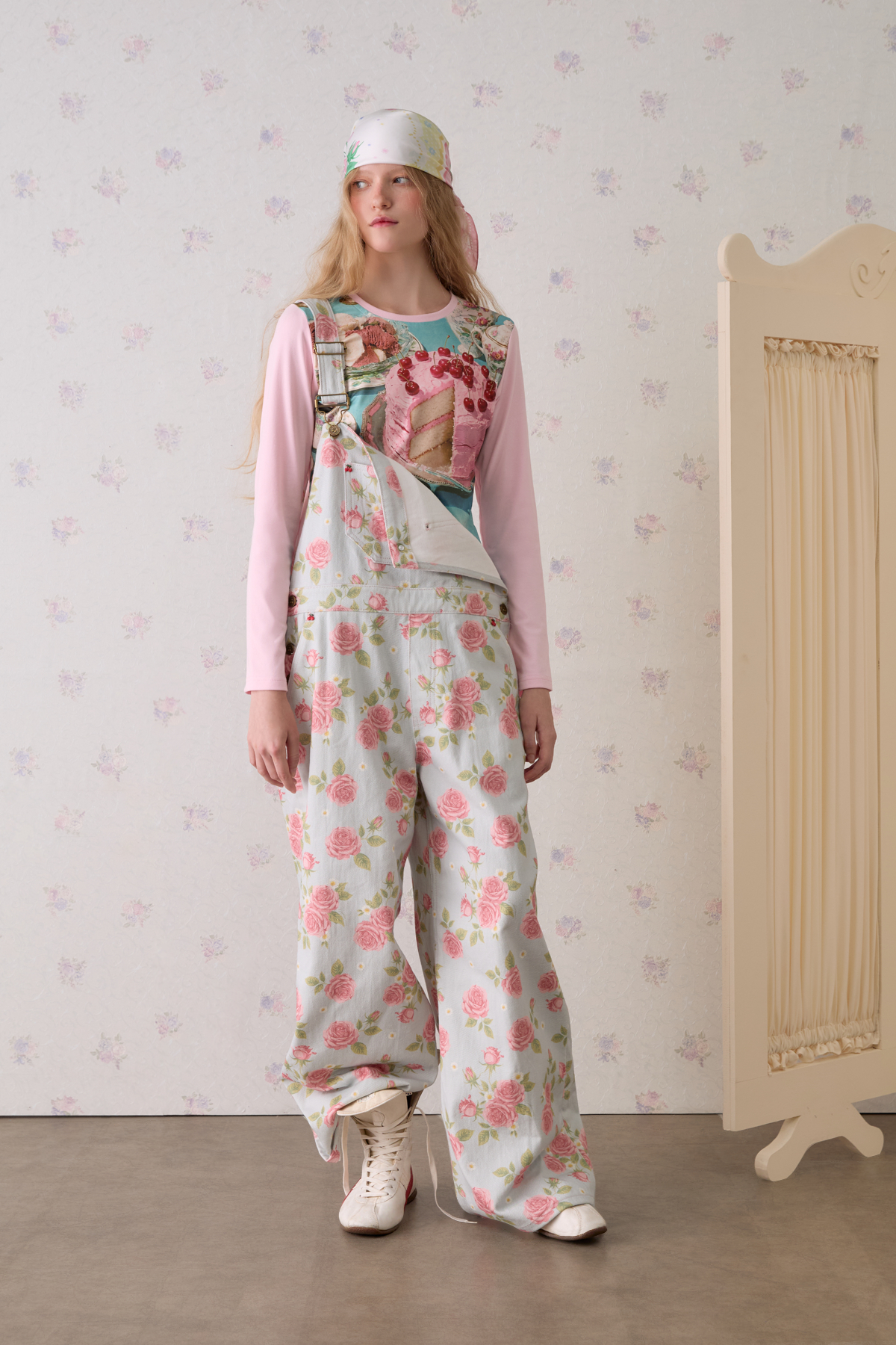 Rose Nostalgia Denim Jumpsuit - GW27742