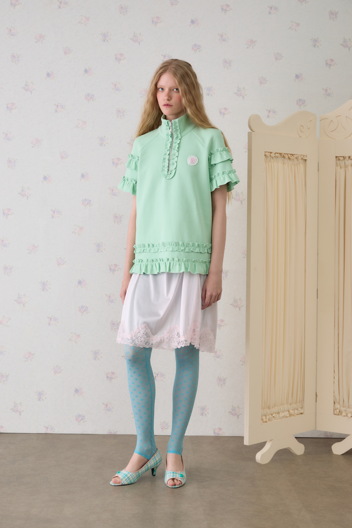 Ruffle Sport Polo Top - GW27792