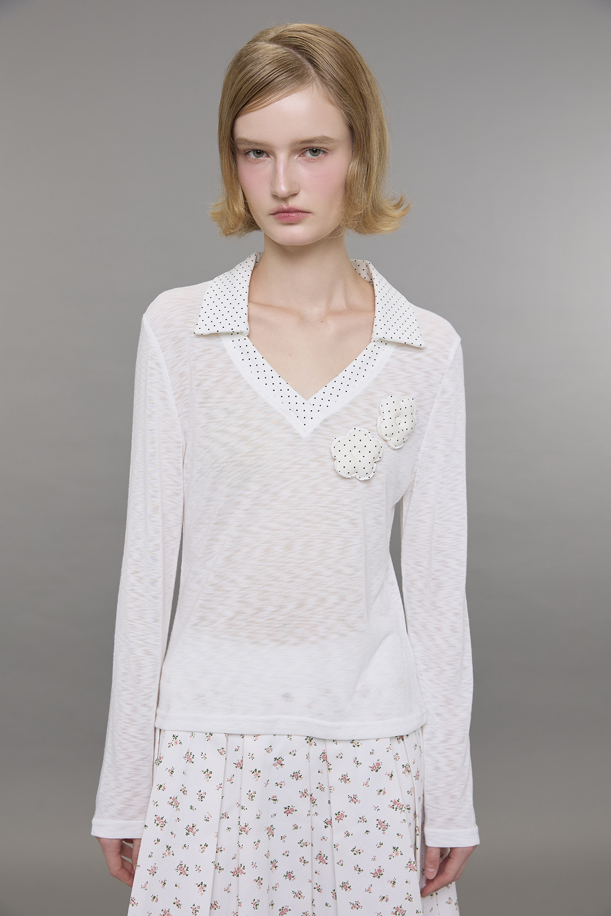 Dot to Dot Long Sleeve Top - GW27546