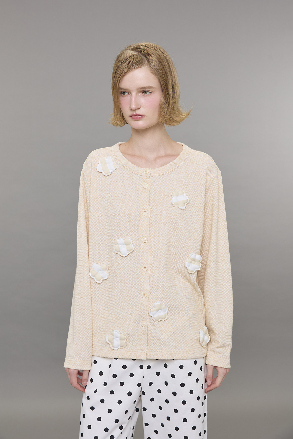 Floral Appliqué Cardigan - GW28270