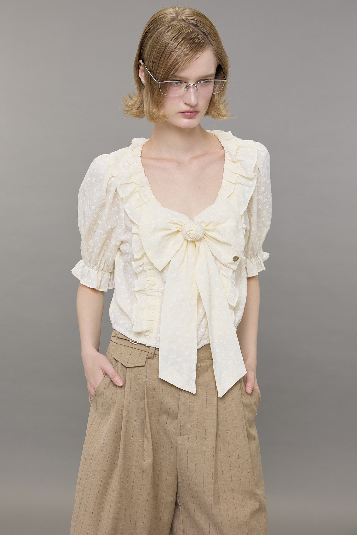 Ruffled Vintage Blouse - GW27526