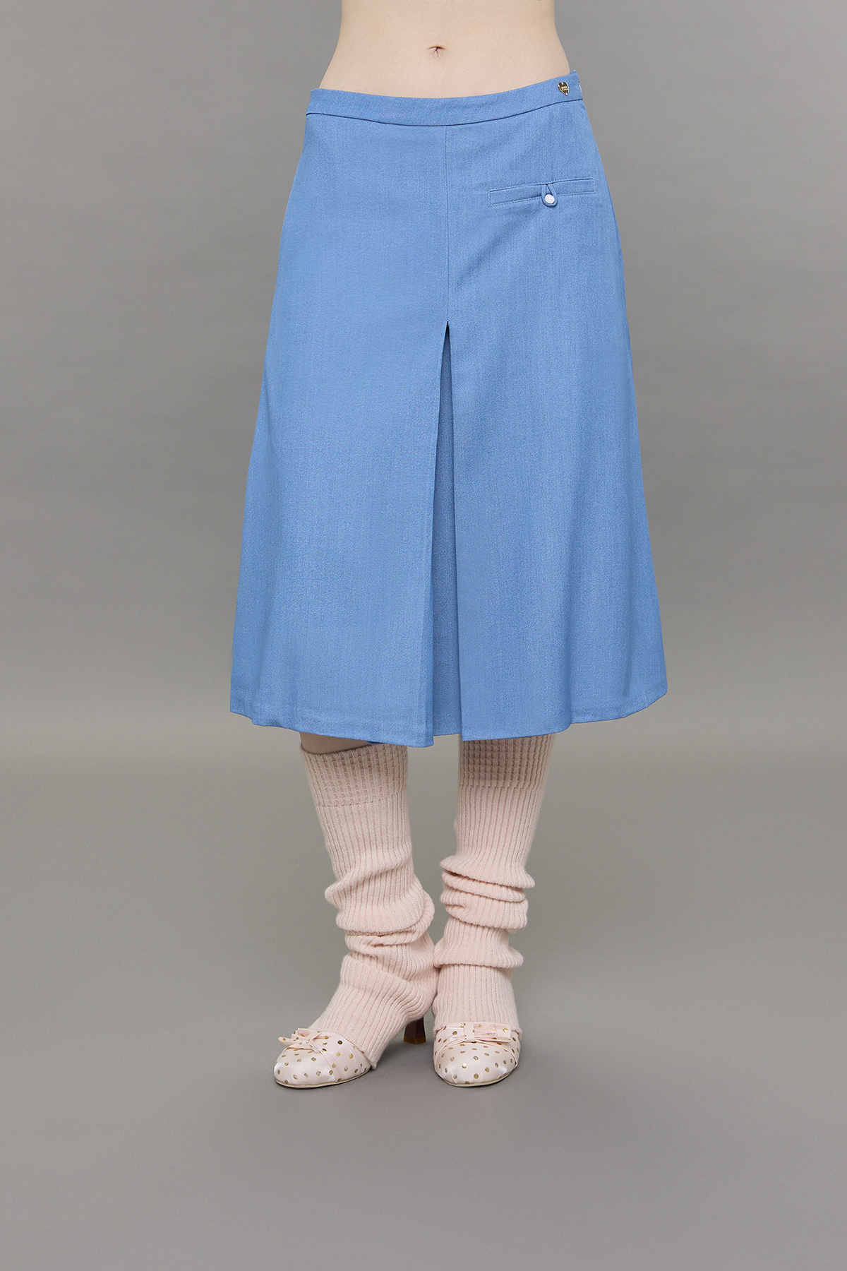 Azure Split Midi Skirt - GW27563