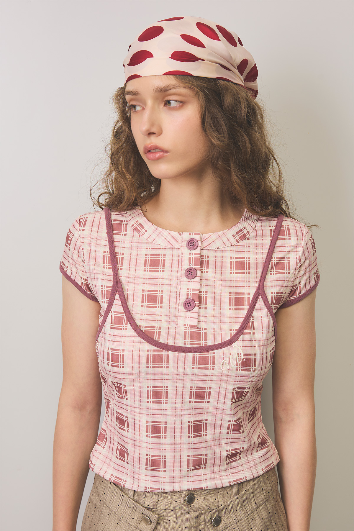 Rosette Stripe Layers Top - GW27895