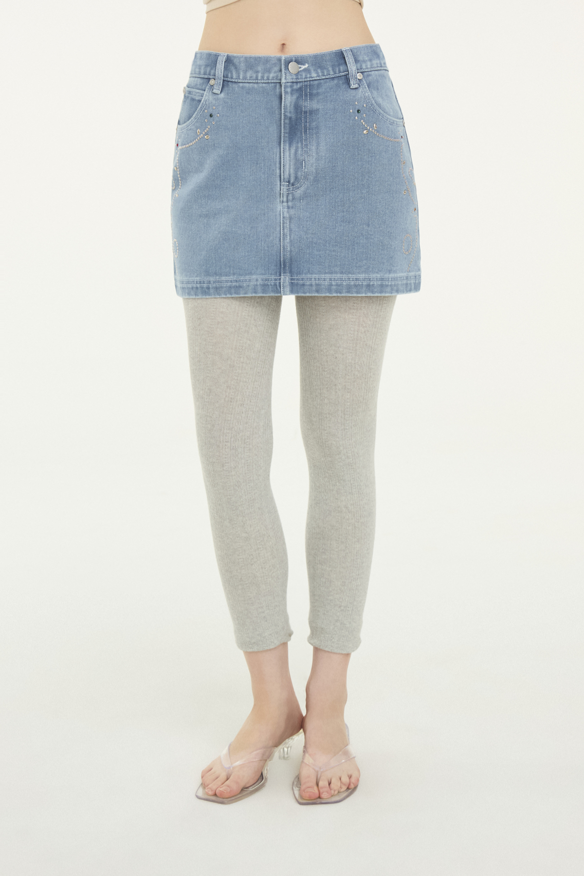 HER RELIC DENIM SHORT SKIRT - GW28082