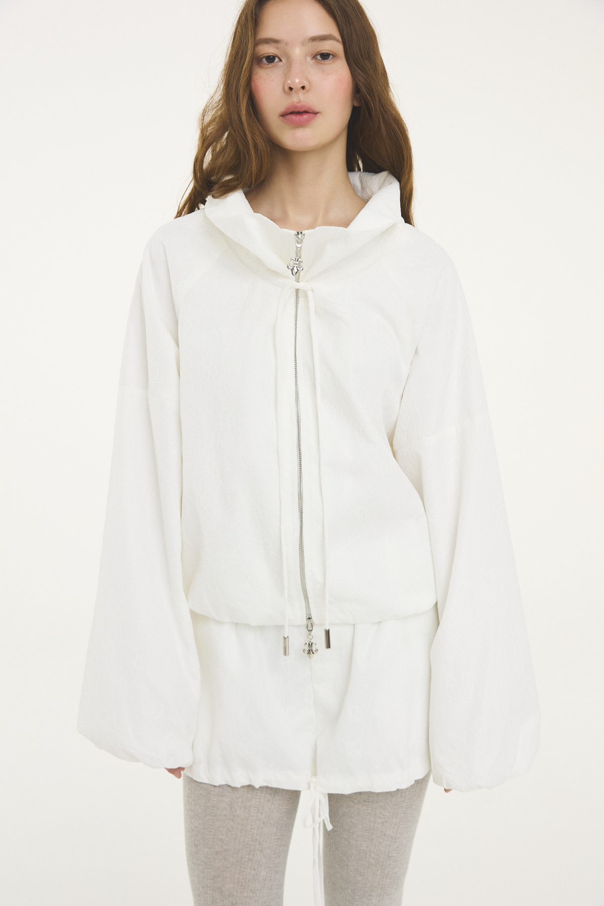 TRACE LACE OVERSIZED JACKET - GW28439