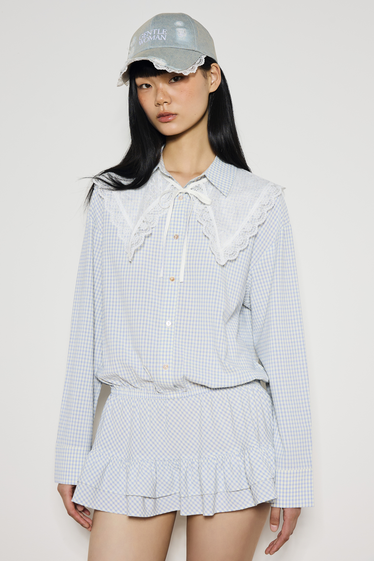 DOILY-COLLARED DRESS - GW27140